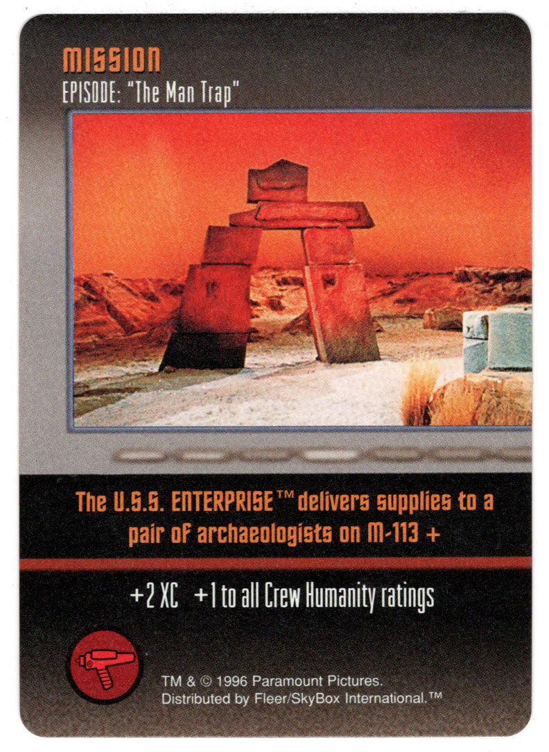 Mission - The Man Trap (Trading Card) - Star Trek The Card Game - 1996 Skybox - Mint