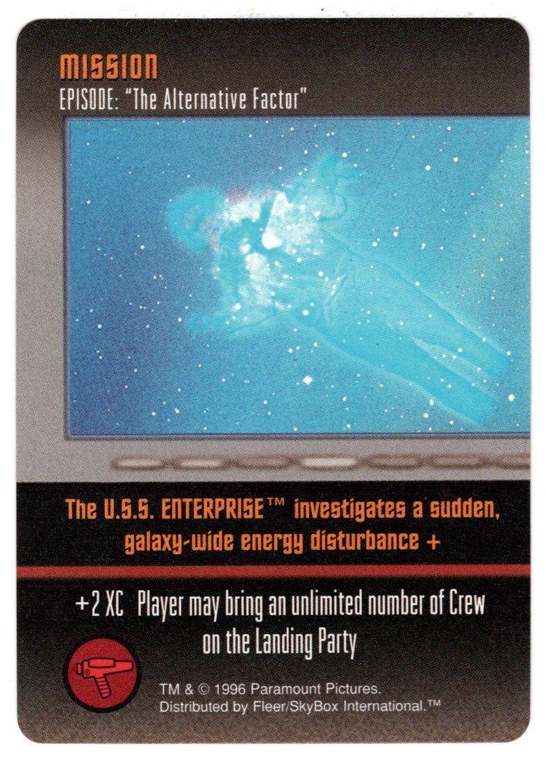 Mission - The Alternative Factor (Trading Card) - Star Trek The Card Game - 1996 Skybox - Mint