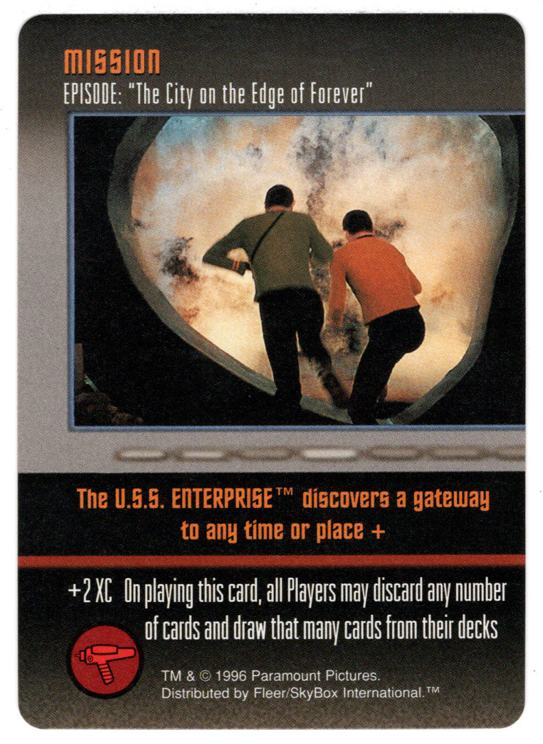 Mission - The City on The Edge of Forever (Trading Card) - Star Trek The Card Game - 1996 Skybox - Mint