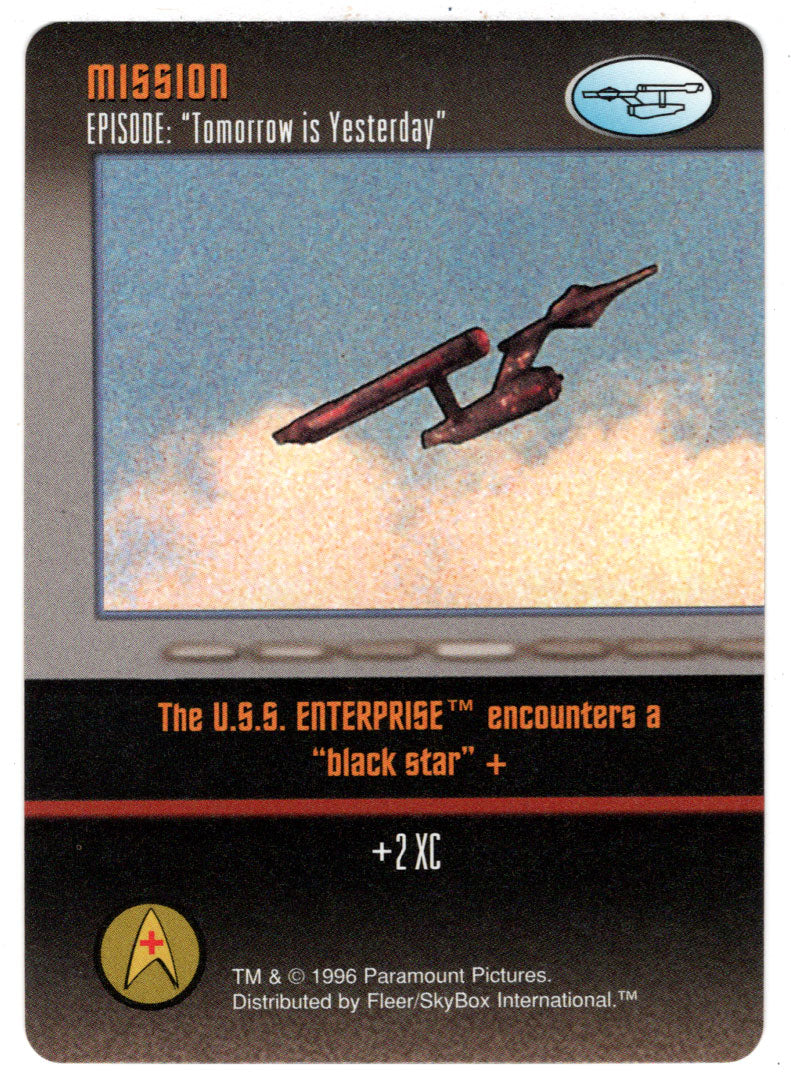 Mission - Tomorrow is Yesterday (Trading Card) - Star Trek The Card Game - 1996 Skybox - Mint