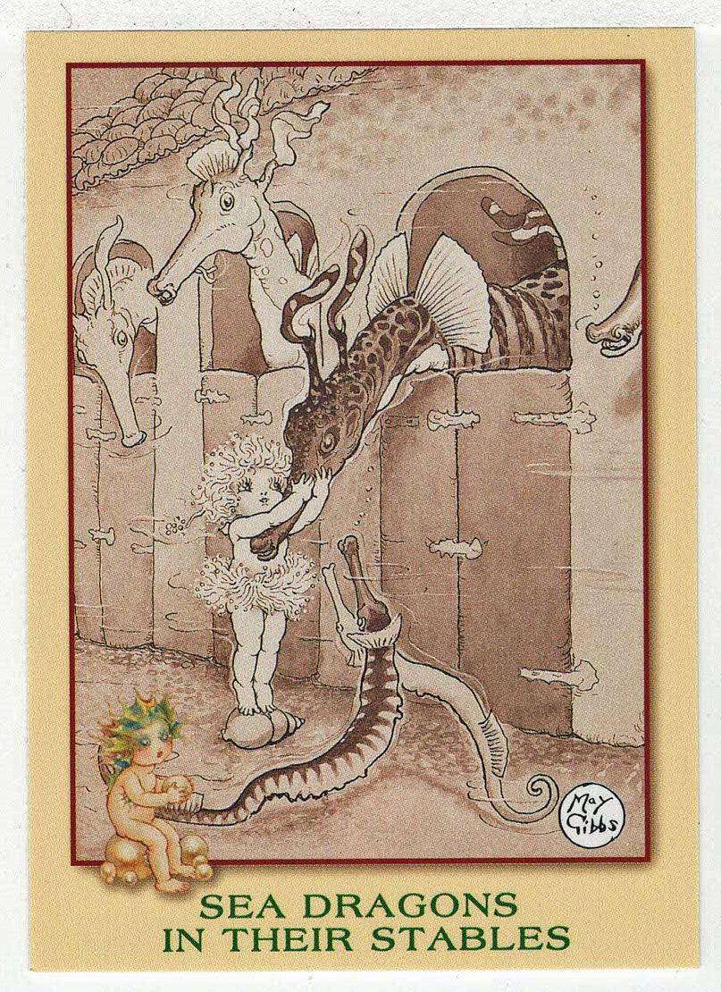 Sea Dragons in Their Stables (Trading Card) May Gibbs - 1995 Tempo # 55 - Mint