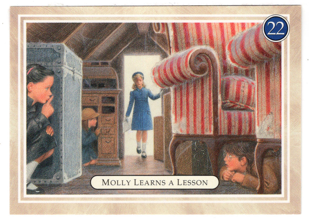 Molly - Learning a Lesson - Hidding From Alison - American Girl (Trading Card) # 22 - 1994 Pleasant Company - Mint