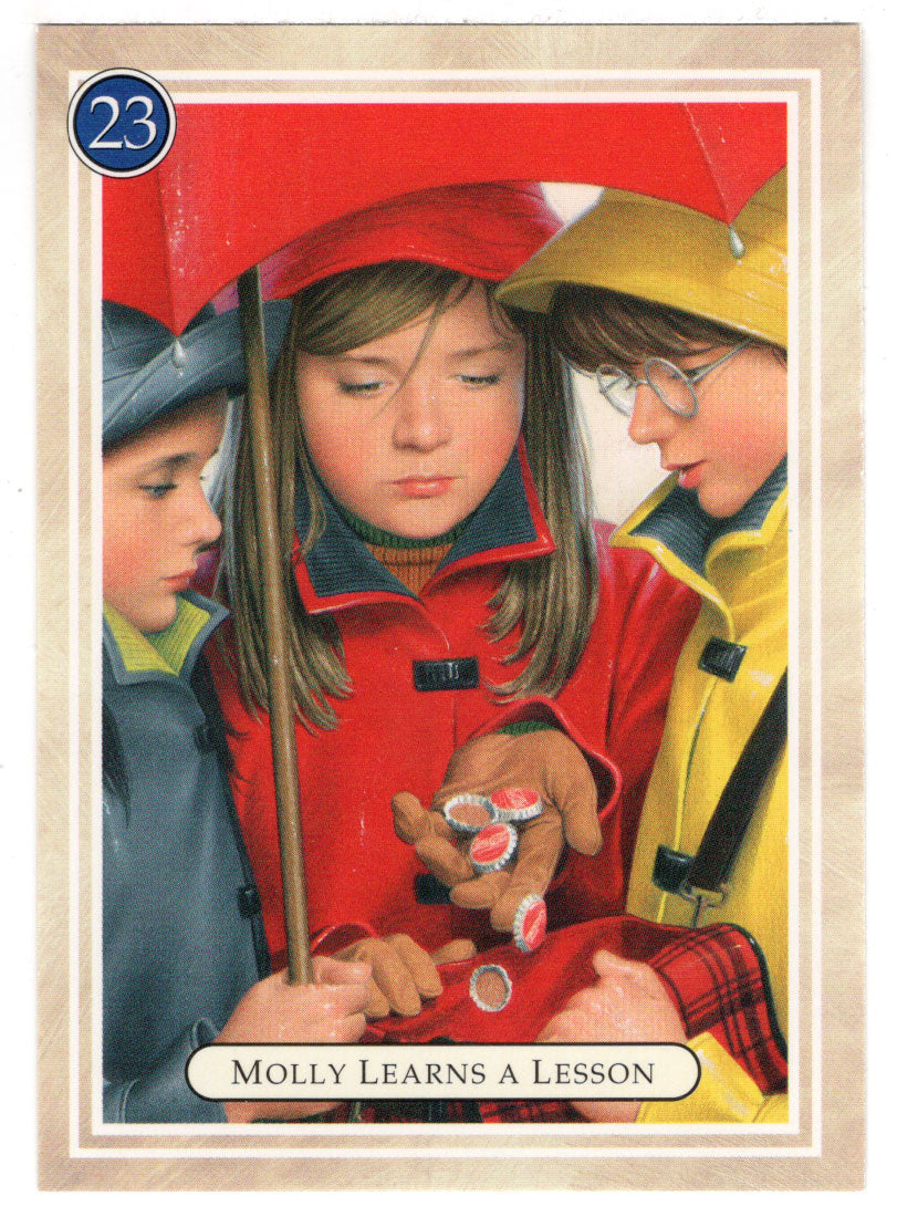 Molly - Learning a Lesson - Bottletops - American Girl (Trading Card) # 23 - 1994 Pleasant Company - Mint
