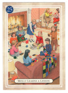 Molly - Learning a Lesson - The Knitting Bee - American Girl (Trading Card) # 25 - 1994 Pleasant Company - Mint