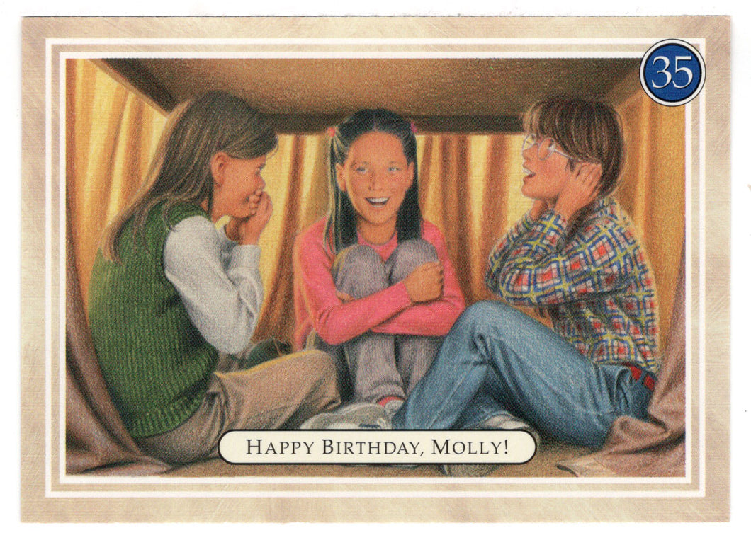 Molly - Happy Birthday - Under the Table - American Girl (Trading Card) # 35 - 1994 Pleasant Company - Mint