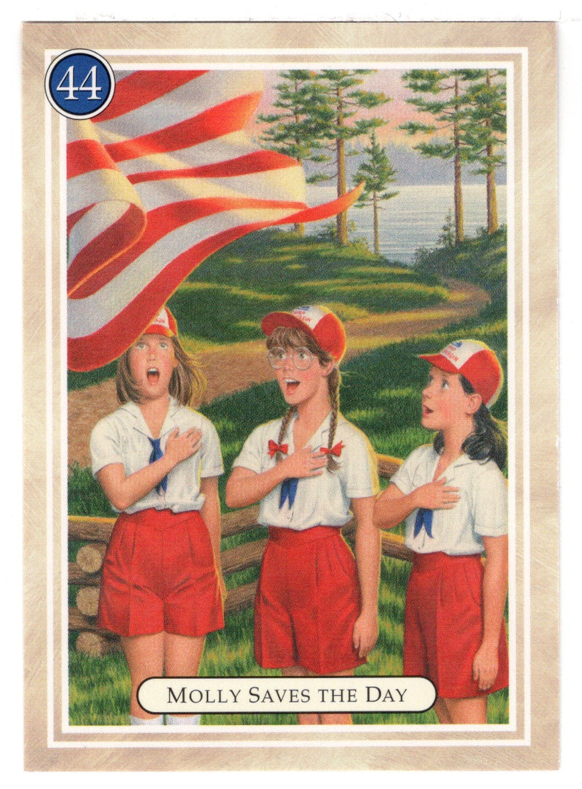 Molly - Saves the Day - Flag Lowering Ceremony - American Girl (Trading Card) # 44 - 1994 Pleasant Company - Mint