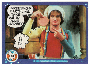 Greetings Earthling, take me to Your Leader! - Mork & Mindy - 1989 Topps # 43 - Mint