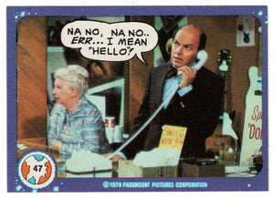 Na no, na no. ERR. I Mean Hello! - Mork & Mindy - 1989 Topps # 47 - Mint