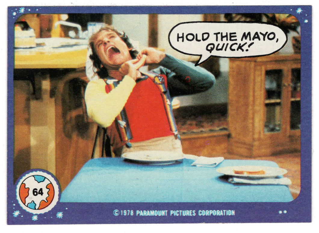 Hold The Mayo, Quick! - Mork & Mindy - 1989 Topps # 64 - Mint