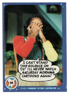 I Can't Stand This Violence on TV! - Mork & Mindy - 1989 Topps # 66 - Mint