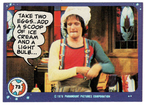 Take Two Eggs. Add a Scoop of ice Cream! - Mork & Mindy - 1989 Topps # 73 - Mint