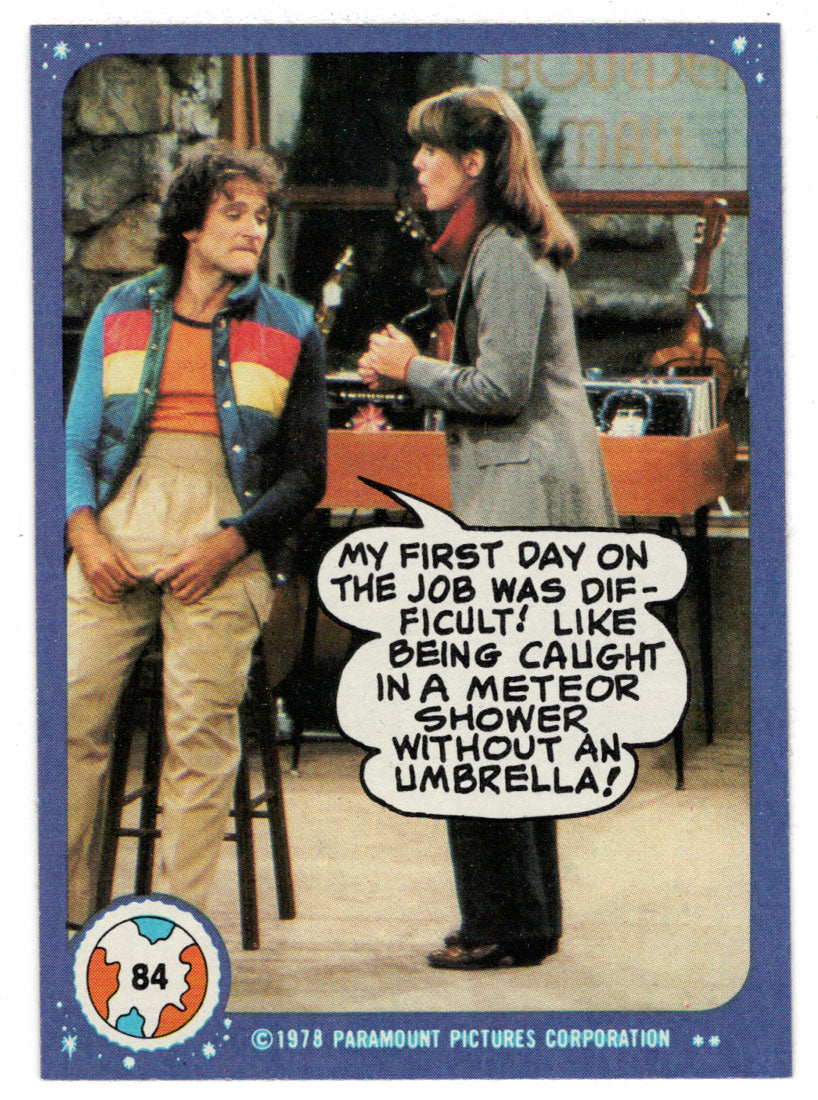 My First Day on the Job was Difficult! - Mork & Mindy - 1989 Topps # 84 - Mint