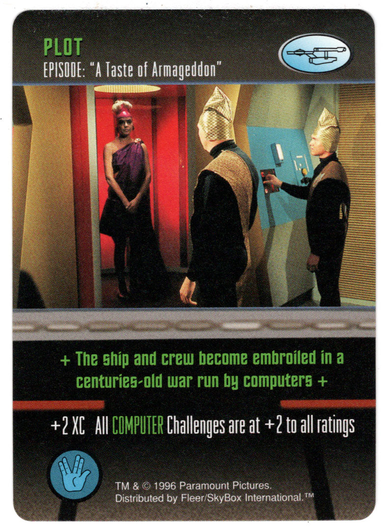 Plot - A Taste of Armageddon (Trading Card) - Star Trek The Card Game - 1996 Skybox - Mint