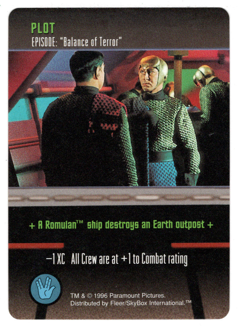 Plot - Balance of Terror (Trading Card) - Star Trek The Card Game - 1996 Skybox - Mint