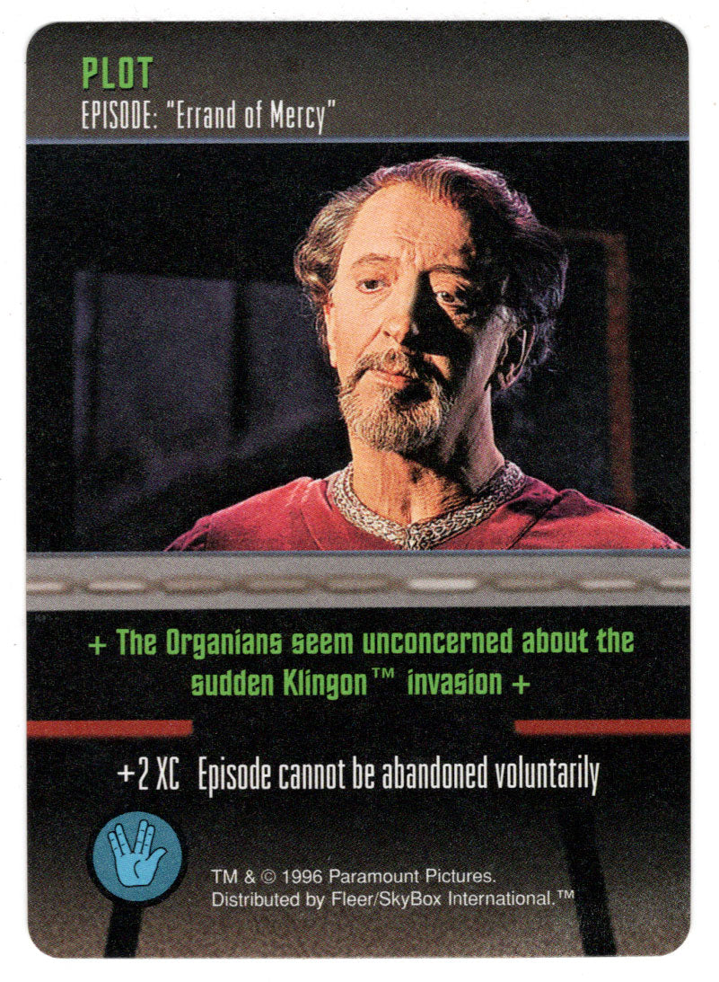 Plot - Errand of Mercy (Trading Card) - Star Trek The Card Game - 1996 Skybox - Mint