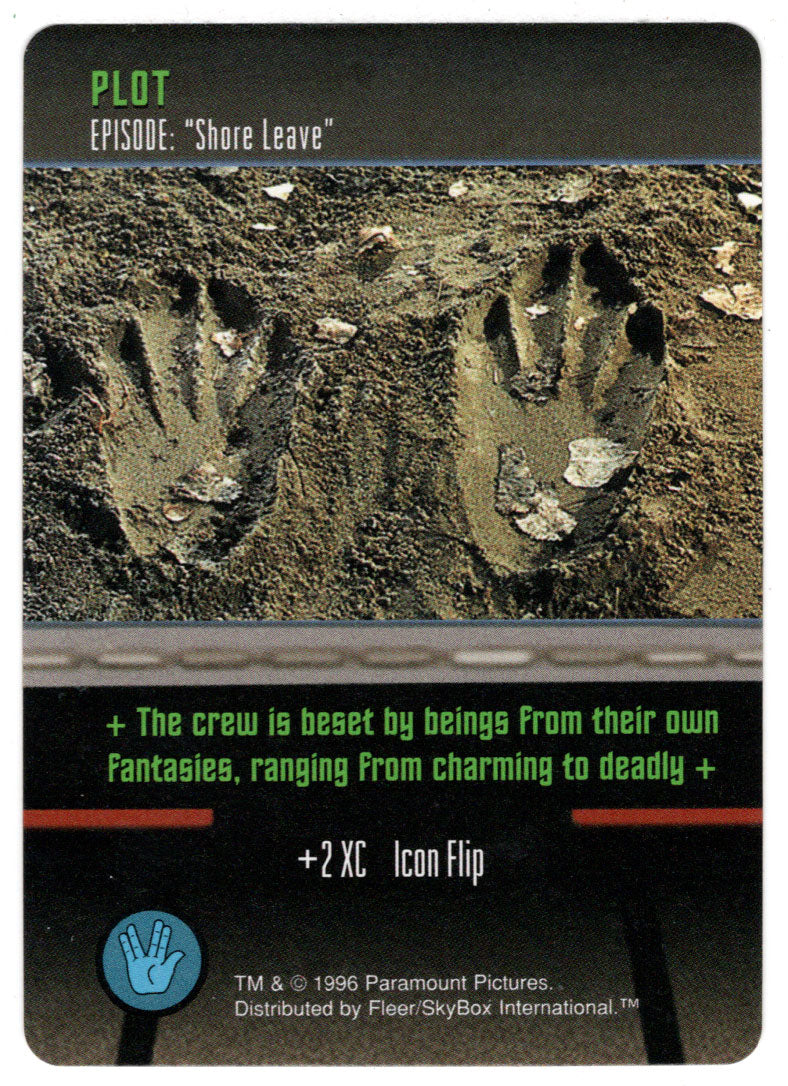 Plot - Shore Leave (Trading Card) - Star Trek The Card Game - 1996 Skybox - Mint