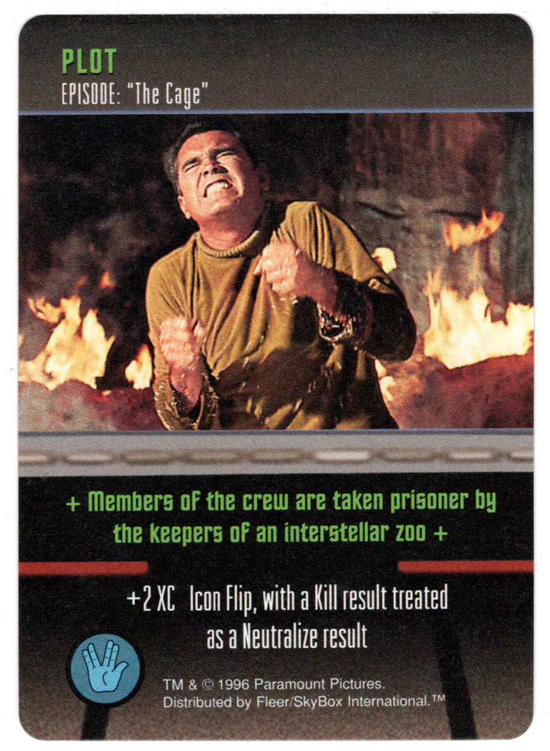 Plot - The Cage (Trading Card) - Star Trek The Card Game - 1996 Skybox - Mint
