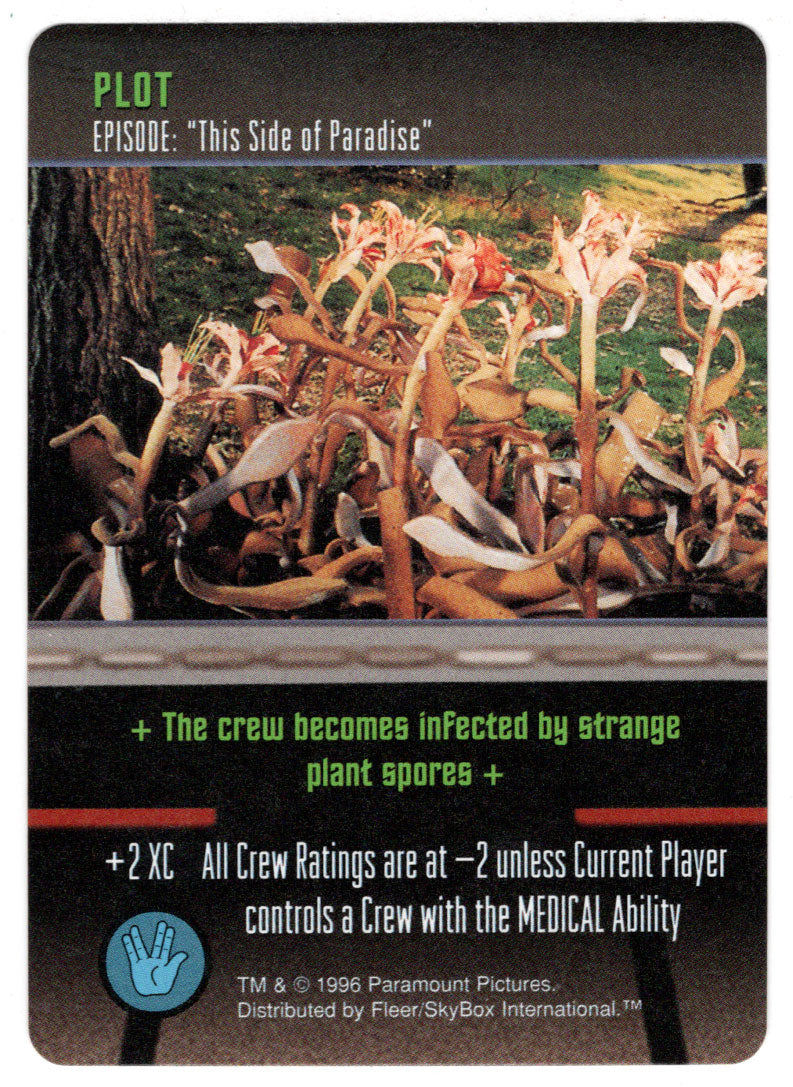 Plot - This Side of Paradise (Trading Card) - Star Trek The Card Game - 1996 Skybox - Mint