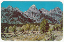 Load image into Gallery viewer, Teton Range, Jackson Hole, Wyoming, USA Vintage Original Postcard # 0999 - 1960's
