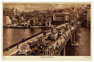 London Bridge, London, England Vintage Original Postcard # 1009 - Very Good - 1908