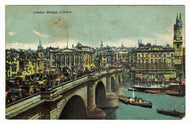 London Bridge, London, England Vintage Original Postcard # 1017 - New - Early 1900's