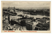Load image into Gallery viewer, The Monument - View from Top Looking South-East, London, England Vintage Original Postcard # 1030 - New - Early 1900's

