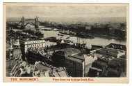The Monument - View from Top Looking South-East, London, England Vintage Original Postcard # 1030 - New - Early 1900's
