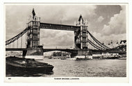 Tower Bridge, London, England Vintage Original Postcard # 1033 - Very Good - Real Photograph - Postmarked June 13, 1957