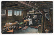 Log Cabin Interior (Unknown) Vintage Original Postcard # 1861 - New - 1960's