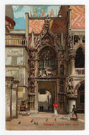 Door of Doge's Palace, Venice, Italy - Vintage Original Postcard # 1867 - New - Early 1900's