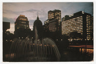 Montreal Skyline by Night - Montreal, Quebec, Canada - Vintage Original Postcard # 1881 - Post Marked September 6, 1983