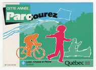 Quebec - This Year - Leisure, Hunting and Fishing, Canada - Vintage Original Postcard # 1884 - Post Marked 1988
