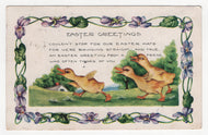 Easter Greetings Vintage Original Postcard # 1892 - Post Marked - Early 1900's