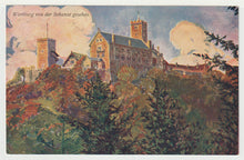 Load image into Gallery viewer, Wartburg seen from the Ski Jump, Germany Vintage Original Postcard # 4961 - New - 1950's
