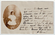 Portrait of a Young Girl (Unknown) Vintage Original Postcard # 4969 - Hand Written - Early 1900's