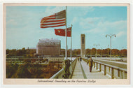 Niagara Falls Rainbow Bridge, New York, USA, Ontario, Canada - Vintage Original Postcard # 4994 - Post Marked October 1963