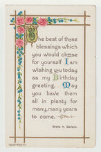 Load image into Gallery viewer, Birthday Greetings Vintage Original Postcard # 4996 - New - Hand Written in 1911
