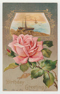 Birthday Greetings Vintage Original Postcard # 4998 - New - Hand Written Early 1900's