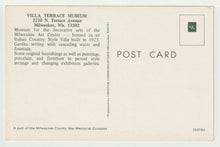 Load image into Gallery viewer, Villa Terrace Museum, Milwaukee, Wisconsin, USA Vintage Original Postcard # 5001 - New, 1960's
