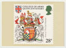 Load image into Gallery viewer, College of Arms Quincentenary - Arms of Earl Marshal Vintage Original Postcard # 5018 - New - January 17, 1984
