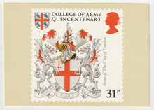 Load image into Gallery viewer, College of Arms Quincentenary - Arms of the City of London Vintage Original Postcard # 5019 - New - January 17, 1984
