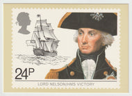 Martime Heritage - Lord Nelson and the 'HMS Victory' Vintage Original Postcard # 5024 - New - June 16, 1982