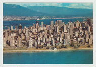 Vancouver Skyline with English Bay, British Columbia, Canada - Vintage Original Postcard # 5032 - New - 1970's