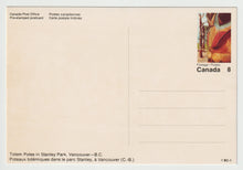 Load image into Gallery viewer, Totem Poles in Stanley Park, Vancouver, British Columbia, Canada - Vintage Original Postcard # 5034 - New - 1970's
