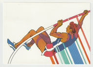 1984 Summer Olympics - Los Angeles, California - 'Pole Vaulting' Vintage Original Postcard # 5042 - New - Post Marked November 4, 1983