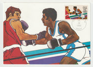 1984 Summer Olympics - Los Angeles, California - 'Boxing' Vintage Original Postcard # 5044 - New - Post Marked July 28, 1983