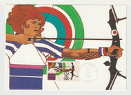 1984 Summer Olympics - Los Angeles, California - 'Women's Archery' Vintage Original Postcard # 5045 - New - Post Marked July 28, 1983