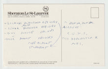 Load image into Gallery viewer, Sheraton Le St-Laurent, Longueul, Quebec, Canada Vintage Original Postcard # 5075 - Hand Written 1983
