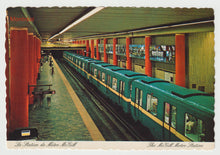 Load image into Gallery viewer, Montreal Subway - The Metro - McGill Station, Montreal, Quebec, Canada Vintage Original Postcard # 5085 - Hand Written - 1980's

