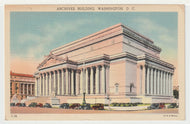 Archives Building, Washington, D.C. USA Vintage Original Postcard # 5087 - New - 1940's